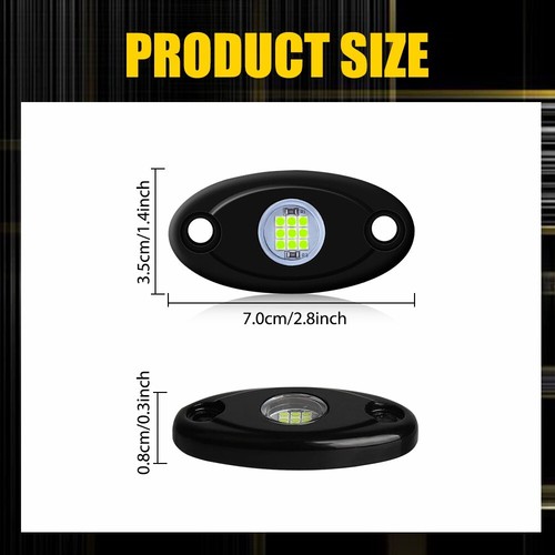 100Pods Green LED Rock Light Off-Road Truck Golf Cart Underbody Lights Wheel US - Picture 4 of 13