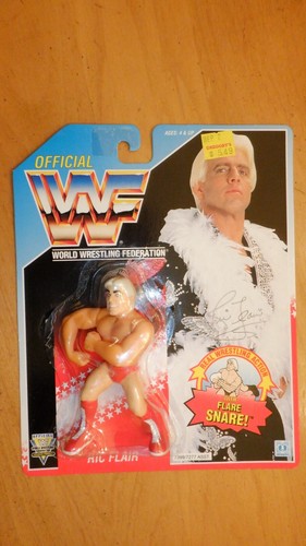 WWF HASBRO RIC FLAIR FLARE SNARE BLUE USA CARD 199...