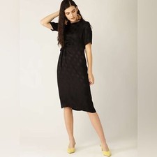 Mango MNG Polka Dot Satin Dress Size 2