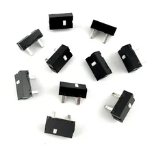 Omron Mini 2 Pin Foot Micro Switch White Dot (10 Pieces)