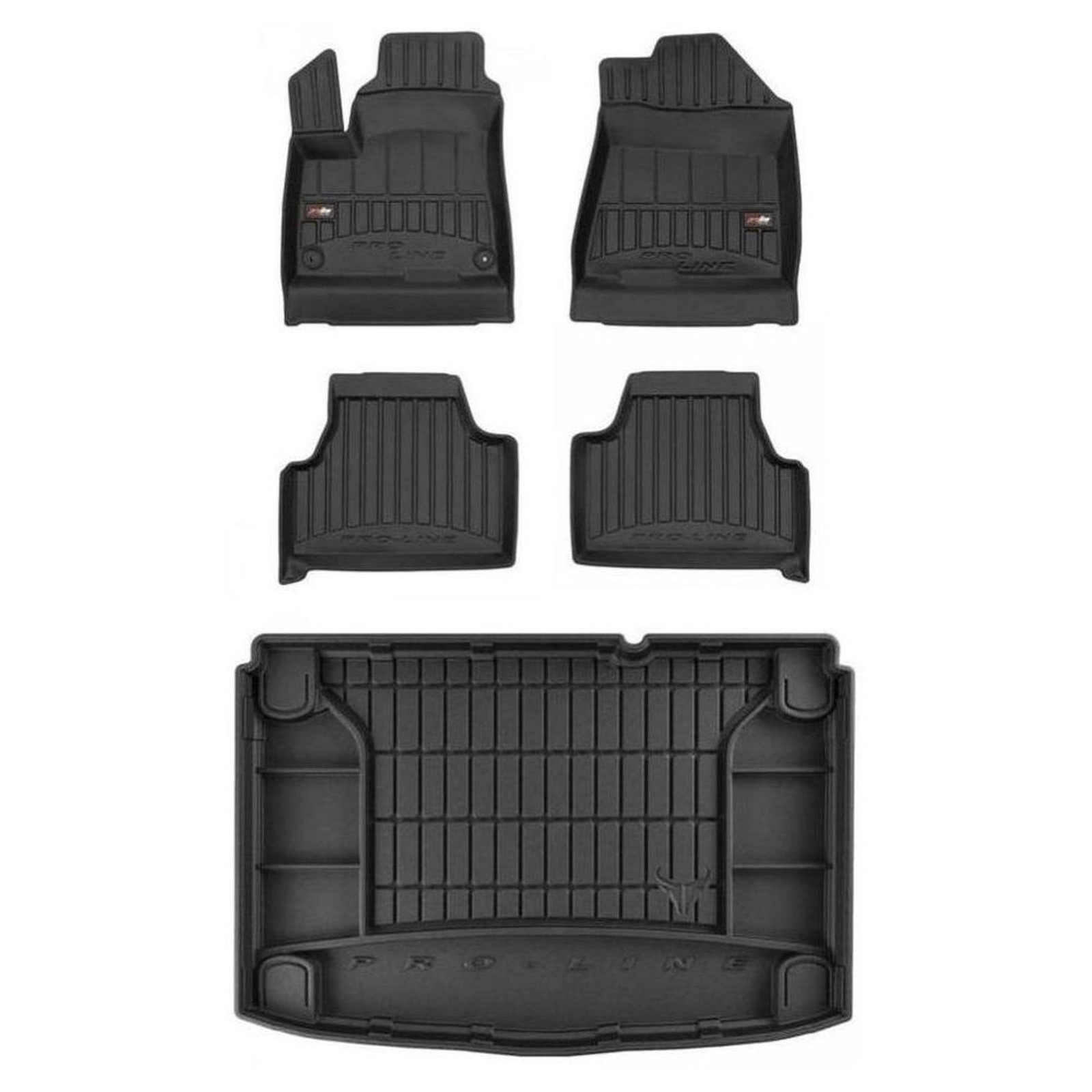 Tapis de sol et coffre en TPE Frogum Pro-Line pour Kia Soul EV II noir