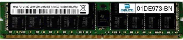 Barrette Mémoire DDR4 16GB 2666MHz RDIMM ECC - Lenovo/IBM 01DE973, Remise à Neuf