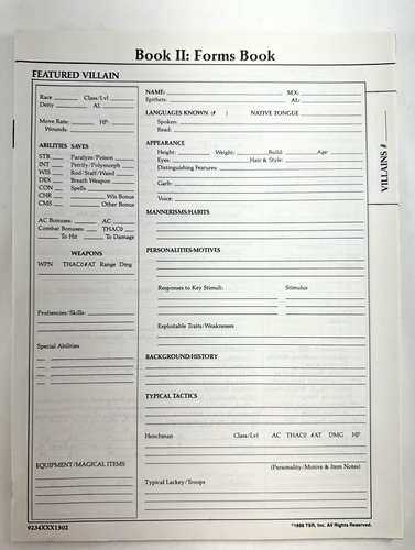 AD&D Dungeon Master's Design Kit #9234 (1988) - Picture 4 of 6