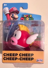 NIB Jakks Pacific World of Nintendo Super Mario Cheep Cheep 2 1/2" Mini Toy