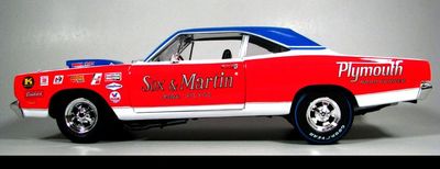 1969 PLYMOUTH John forces 1:18 ミニカー 1/18 1969 Plymouth Barracuda Street Fighter Blue – Hobby