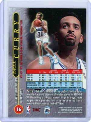 dell curry 1996-97 topps stadium club matrix #16 hornets | eBay