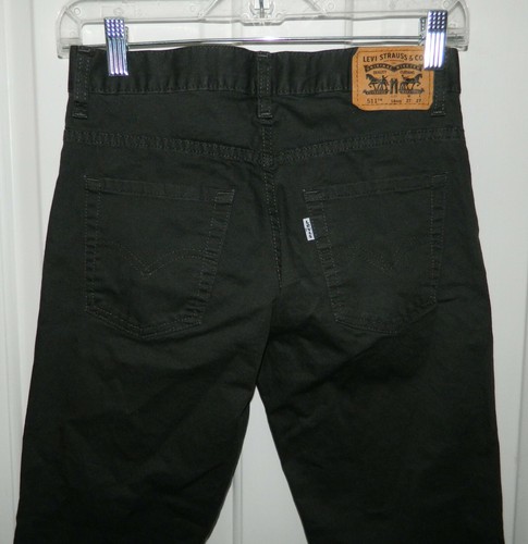 LEVI's boys 511 SLIM Fit Gray Cotton Stretch Skate PANTS* 14 W27 L27 - Picture 3 of 4