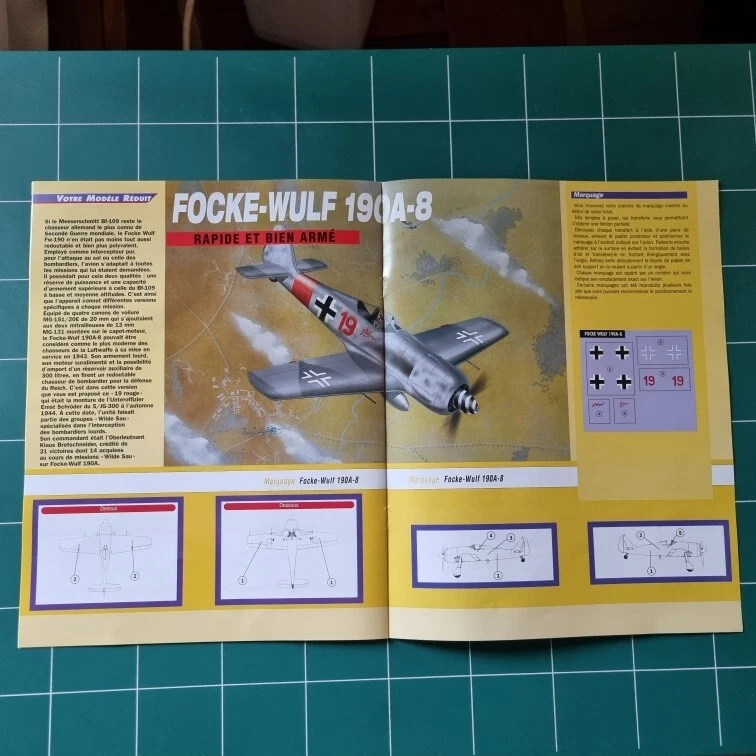 COLLECTION AVIONS DE COMBAT - Ed. ATLAS / N° 20 /Fw 190 A-8 ech. 1:100 - Photo 4/4