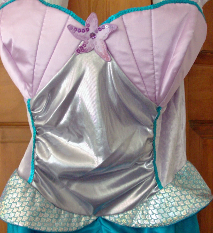 DISNEY Ariel The Little Mermaid Adult Costume + Wig Plush Tail – Size M – NWT - Image 2 of 4