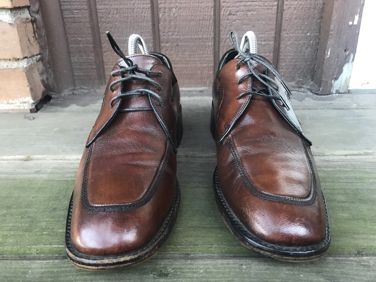 Freeman Dress Shoes Mens 7 D FreeFlex Brown Leather Moc Toe  display picture 3