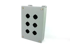 Hammond Manufacturing 1435H Pushbutton Enclosure, 6-Hole, 9.5" x 6.25" x 3"