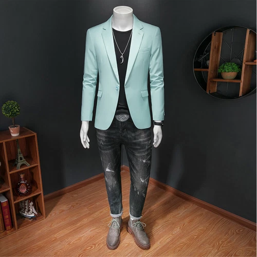 Herren Freizeit Business Slim Fit Formell Elegant Ein Knopf Blazer Jacke Anzug Mantel - Bild 4 von 38