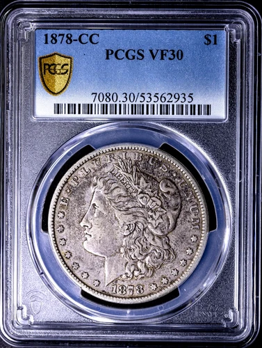 1878-CC Morgan Dollar PCGS VF30 Carson City Better Date Original Coin