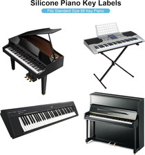 Piano Notes Guide Removable Silicone Keyboard Note Labels 88/76/61/54/49/37 Bold