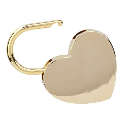 1 Set Heart Lock Metal Padlock Craft With Key 45x59mm(Imitation Gold) - Picture 10 of 22