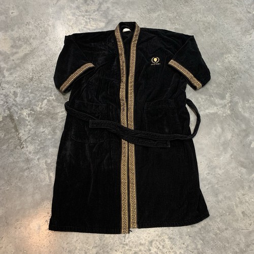 Caesar Palace Hotel Las Vegas Black & Gold Velour Robe One Size Fits All - 第 1/8 張圖片