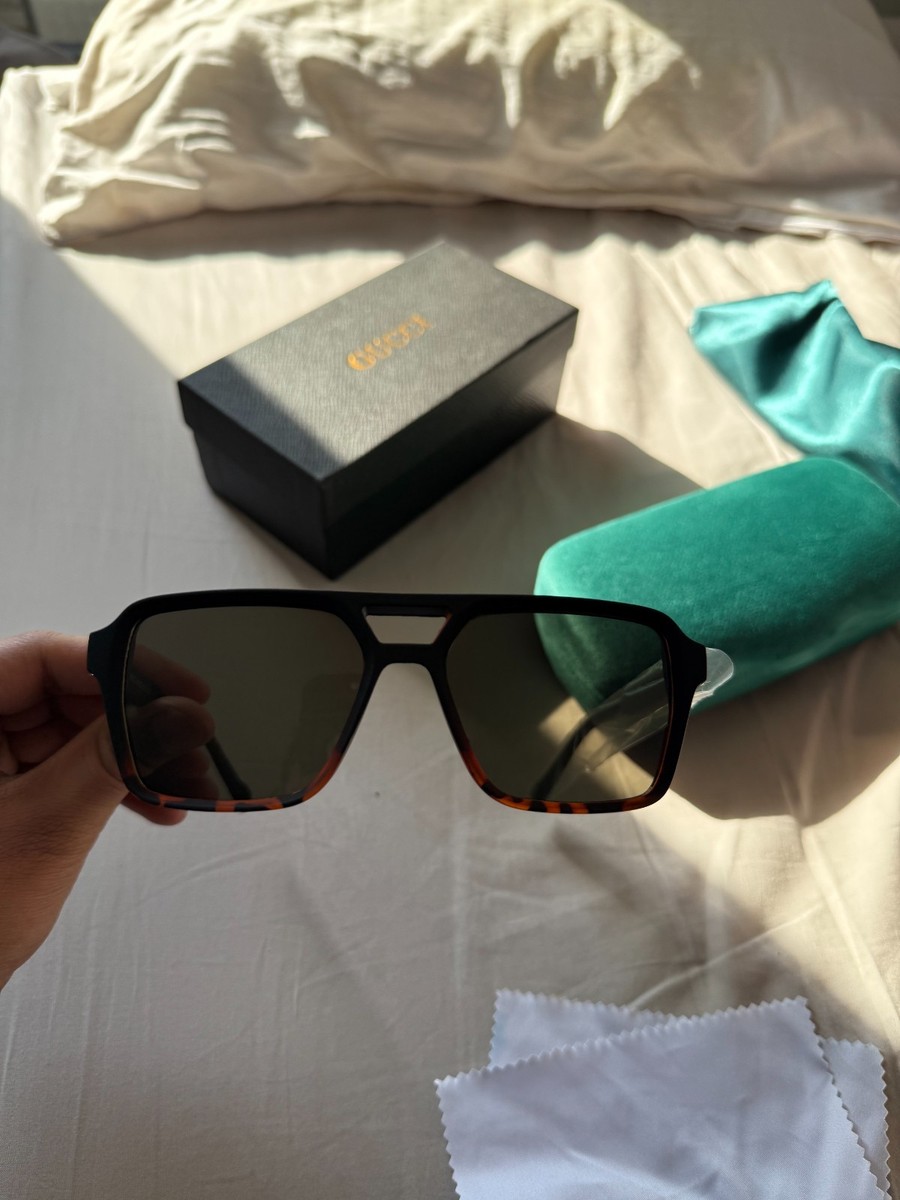 Gucci GG5106 Large Square Unisex Havana tortoiseshell Sunglasses