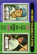 1975 Topps #190 1952 MVPs (Bobby Shantz / Hank Sauer)