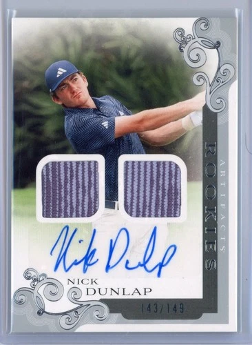 2026 Artifacts Nick Dunlap /149 Auto Jersey Rookie PGA Tour Golf