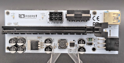 GPURisers.com 8 Capacitor PCI-E x16 USB 3.0 GPU Mining Riser - White/Black