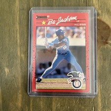 1990 Donruss BO JACKSON #650—Error Card Miss Print No Tm On Logo And Game Stats