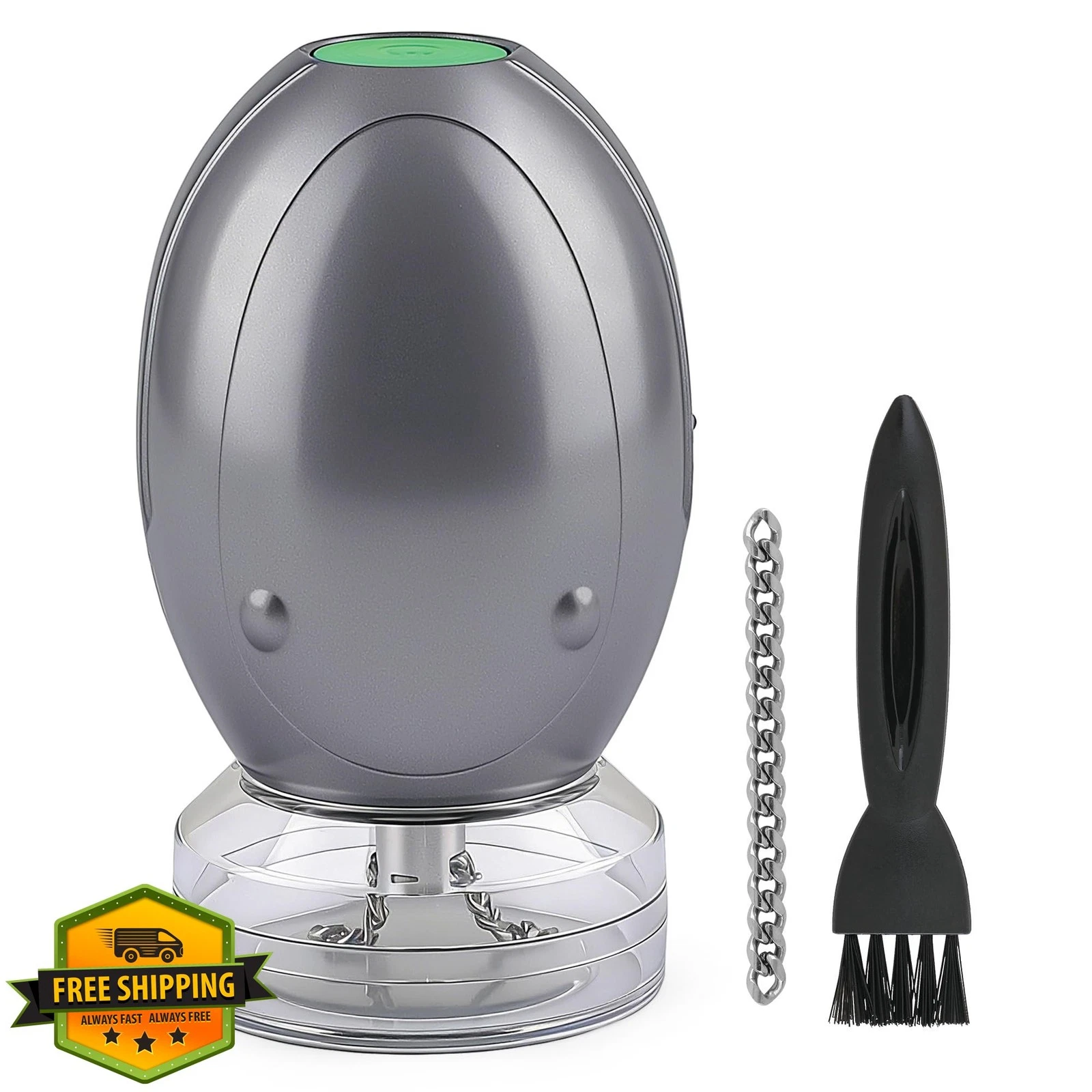 Mamba Electric Grinder Whip Chain Spice Herb Mill Metal Gray