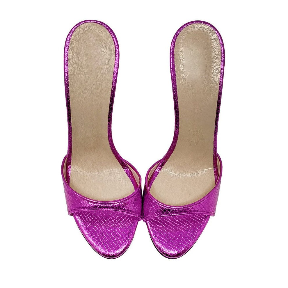 PANTOFOLA D’ORO Sandali donna slip on estivi punta aperta tacco alto stiletto mules ciabatte scarpe