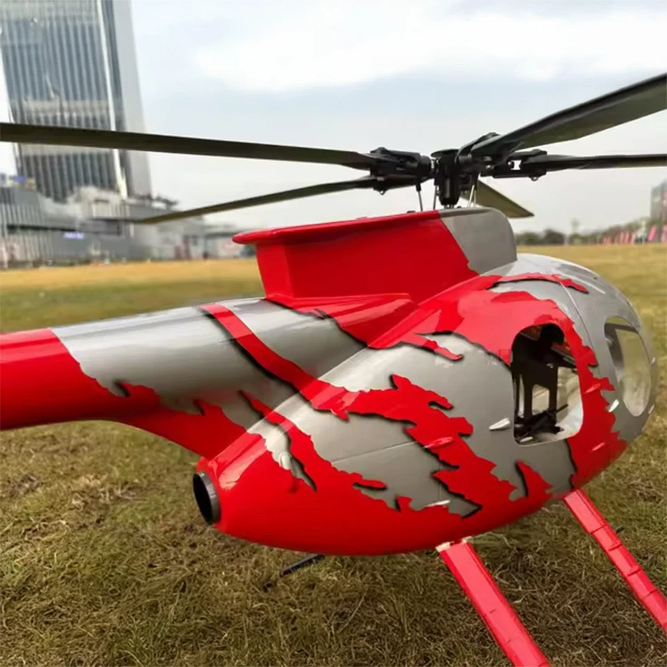 FlishRC Hubschrauber Hughes MD 500E 500 Rot GPS 910mm RTF RC Einsteiger - Bild 3 von 3