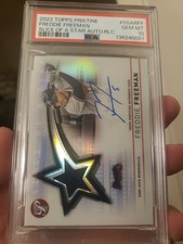 Freddie Freeman 2022 Topps Pristine Slice of A Star On Card Auto Game Used 