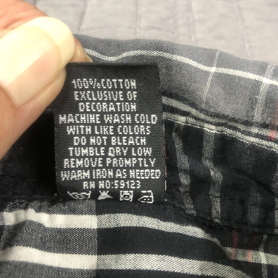 Y2K FUBU Shirt Boys 7 Youth Plaid Short Sleeve Button Up Pockets Casual Logo - Image 4 of 4