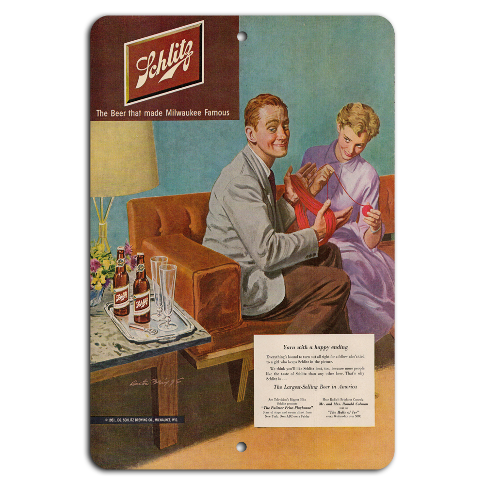 Vintage Schlitz Beer Ad: Retro Charm and Classic Style
