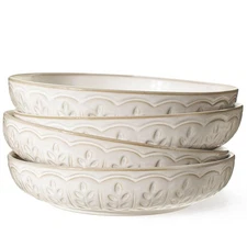 Pasta Bowls, 50oz Large Salad Serving Bowls, 9.75'' Plates Bowls Set of 4, Bi...