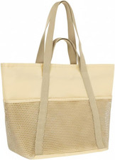 Waterproof Beach Bags for Women - Machine Washable Travel Tote Bag with Zipper