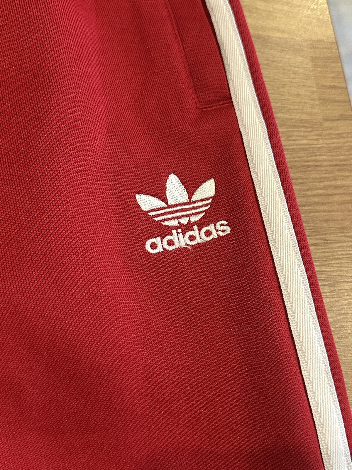 Adidas Originals Red Tracksuit Bottoms Men's Medium W32-34" L29” Large Joggers thumbnail 3