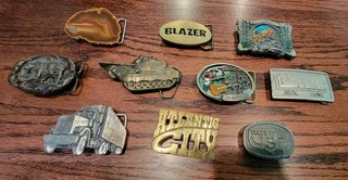 Lot Of 10 vintage belt buckles