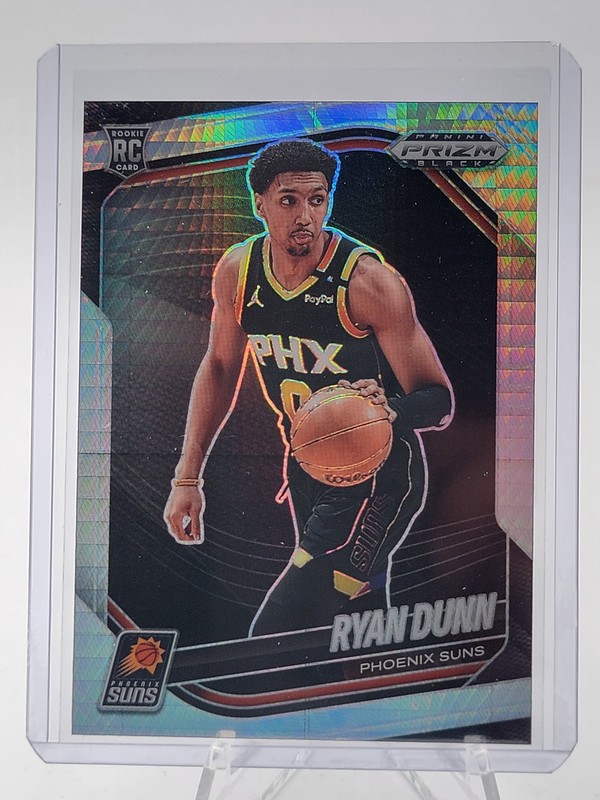 RYAN DUNN 2024-25 PANINI PRIZM BLACK ROOKIE HYPER RC #203 SUNS Q2091