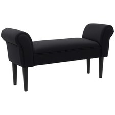 Sitzbank, Bettbank, zeitloses Design, weiche Polsterung, bis 130 kg, schwarz, 10