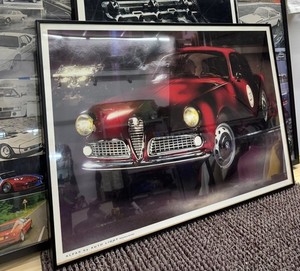 Vintage Alfa Romeo Giulietta Sprint ALFAS AUTO LIGHT Tom Peo Poster - 19x27
