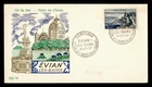 DR WHO 1957 FRANCE FDC EVIAN LES BAINS PAC CACHET M76638