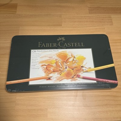 Faber-Castell 120-Pc Premium Polychromos Colored Pencil Set in Metal Tin SEALED