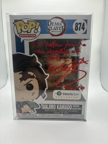 Funko Pop! Animation: Demon Slayer 874 Tanjiro Kamado Galactic Toys  Signed PSA
