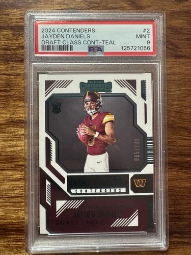 2024 Jayden Daniels Panini Contenders Draft Class #2 Teal /149 PSA 9 RC