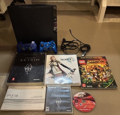 Sony PlayStation 3 Bundle PS3 Slim 120GB CECH-2001A  1 Game 2 Controllers&Guides