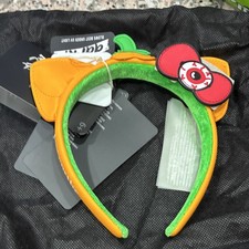 Loungefly Hello Kitty Halloween Green Orange Red Bow Headband Glows UV Light