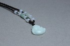Cert'd Natural Light green A Jadeite jade Hand-Carved Maitreya Buddha Pendant — photo 5