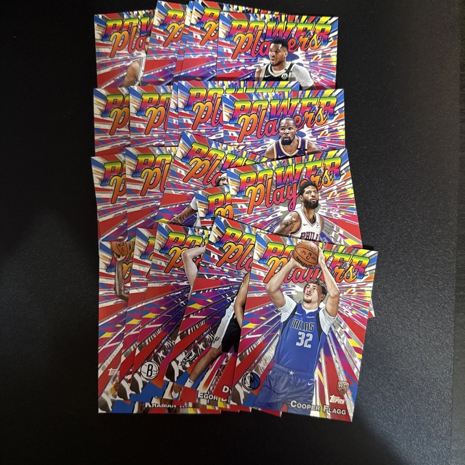 Juego completo de 20 cartas Topps Power Players 2025-26 PP1-PP20 Cooper Flagg RC Foto 2 de 4