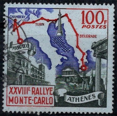 Monaco 1959 Yv. 510 gebraucht 100% 100. f, Rallye, Monte Carlo