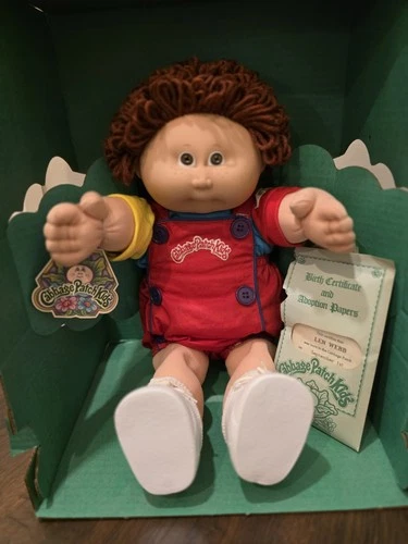 💙1985 Cabbage Patch Kid~Len Webb~Brown Looped Hair~Brown Eyes~Freckles