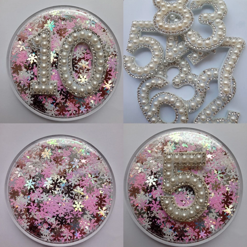 Insignia de Feliz Cumpleaños 80mm Invierno Copos de Nieve Holográfica Cualquier Edad 7º 8º 12º Foto 3 de 3