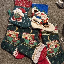 5 Vintage Christmas Stockings